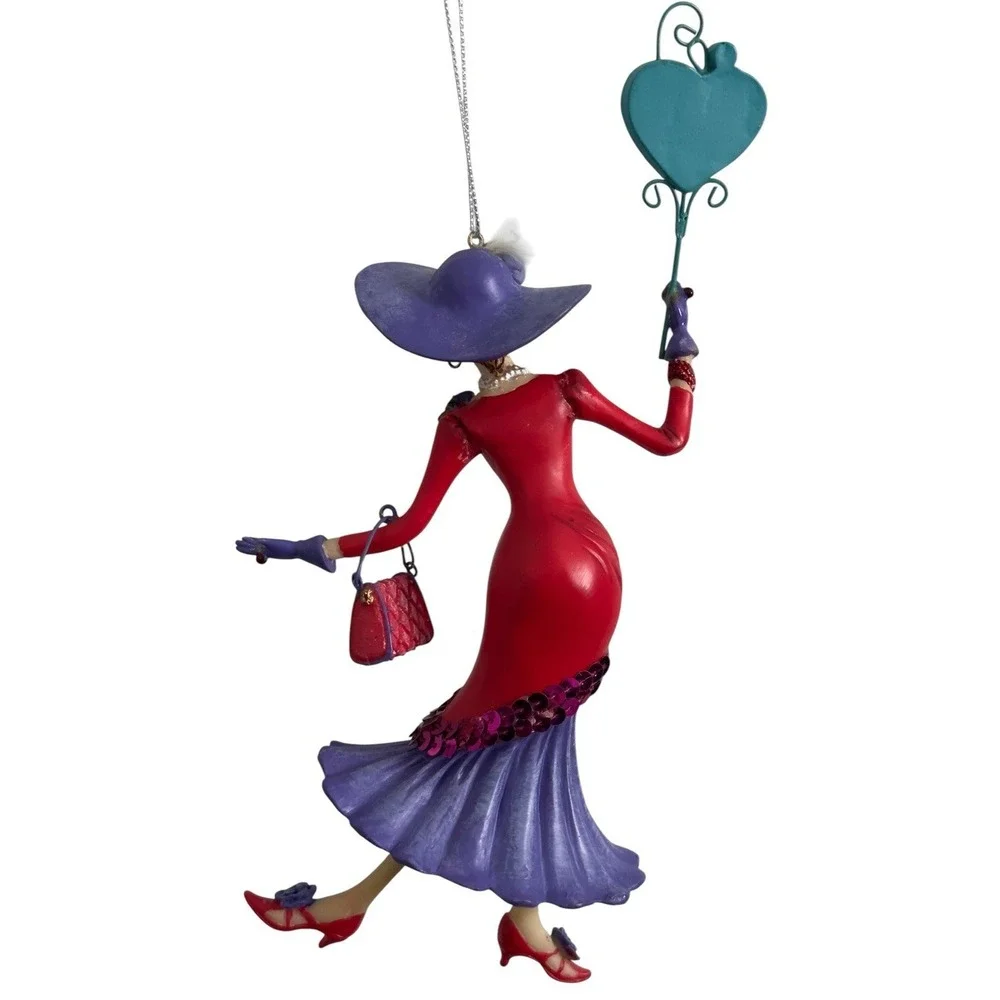 Red Hat Society Ornament I'm Not Going Grey Turning Platinum Hanging Figurine‎